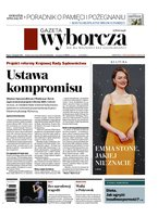 widok pierwszej strony Gazeta Wyborcza