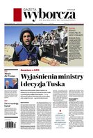 widok pierwszej strony Gazeta Wyborcza