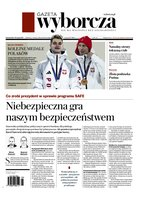 widok pierwszej strony Gazeta Wyborcza